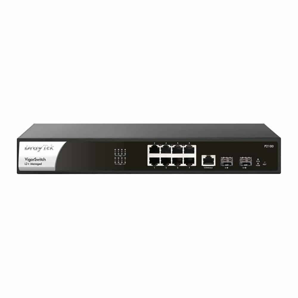 Draytek VigorSwitch P2100 8+2 Port Switch